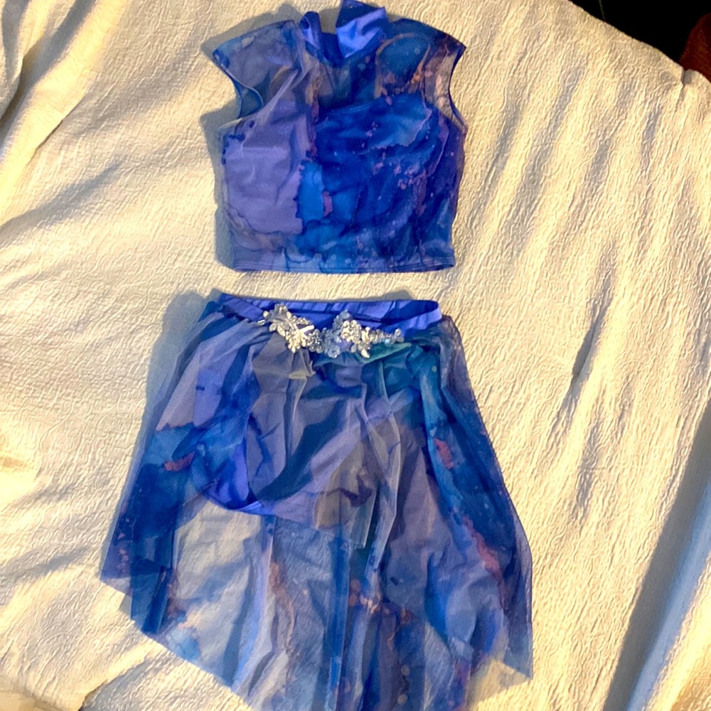 Adult Medium blue & purple Contemporary, Lyrical or Ballet 2 piece Costume.